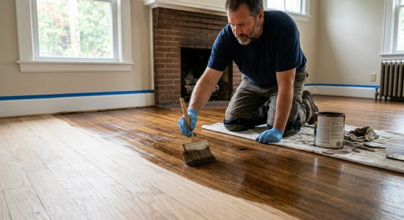 Maple Floor Staining in Alpharetta, GA