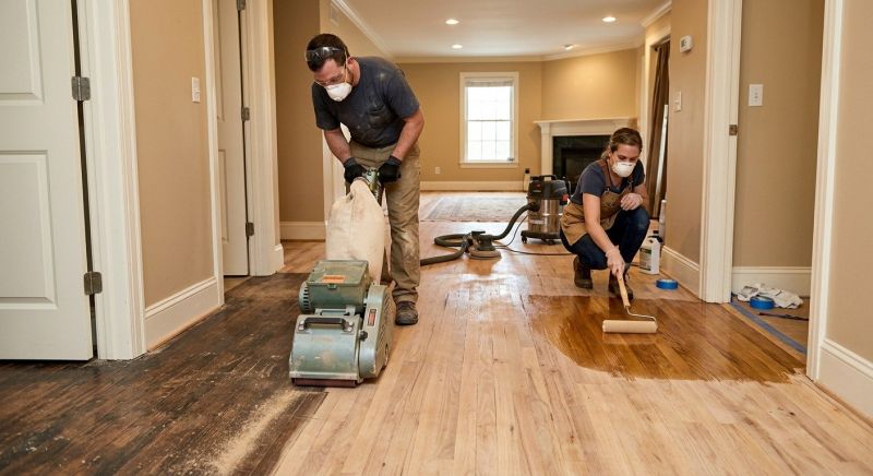 Tiger Wood Floor Refinishing in Alpharetta, GA